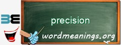 WordMeaning blackboard for precision